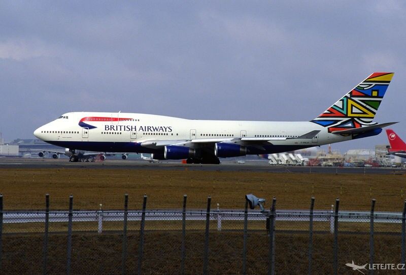 Barevný tail letounů British Airways, autor: Yonezawa-Shi Yamagata, Japan