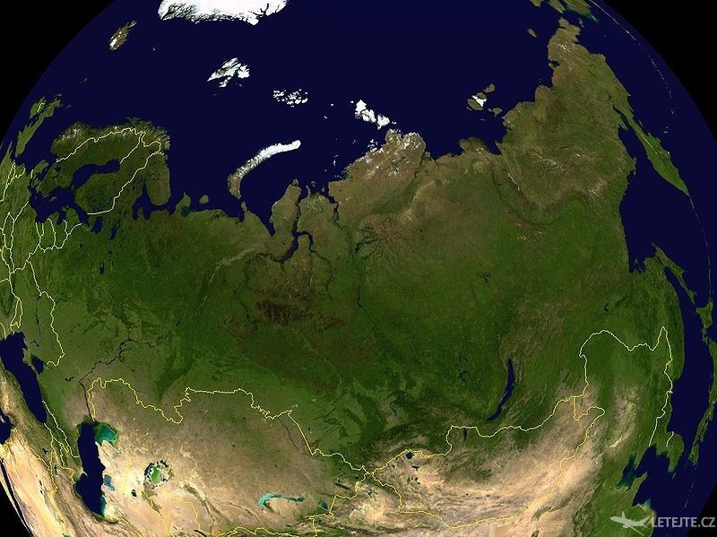 Rusko je největší zemí na světě a rozkládá se částečně v Evropě i v Asii, autor: Knutux
